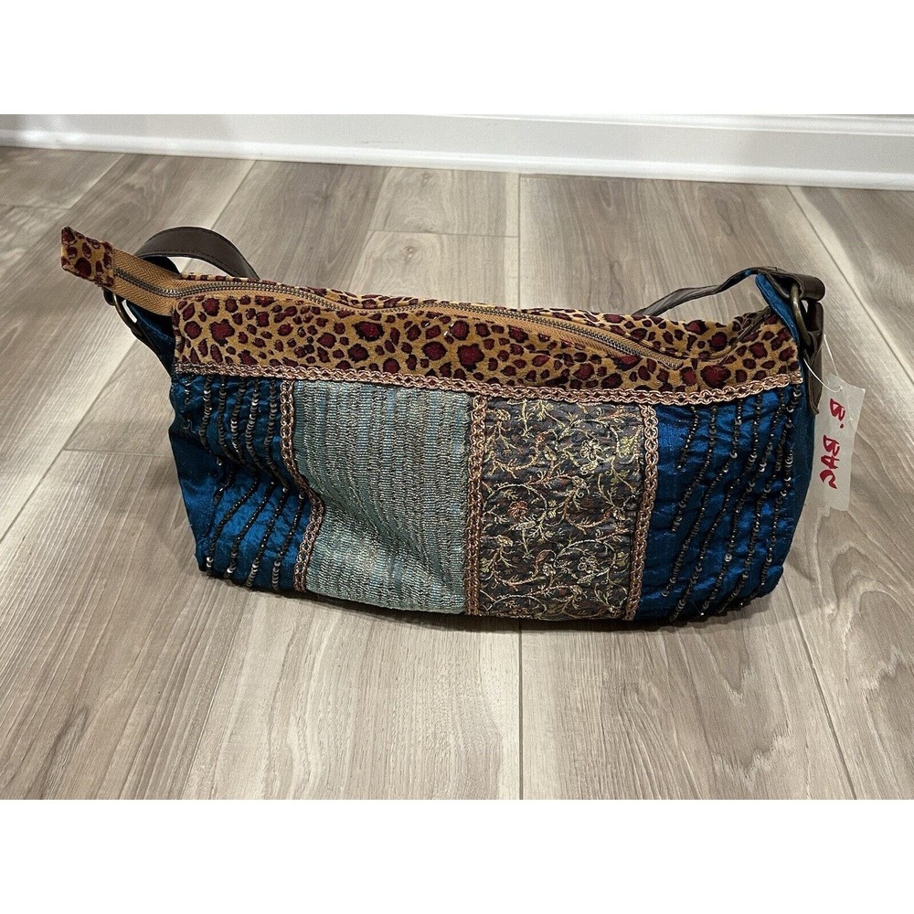 NWT Boho Quilted Beaded Shoulder Bag #147 - Picture 3 of 6